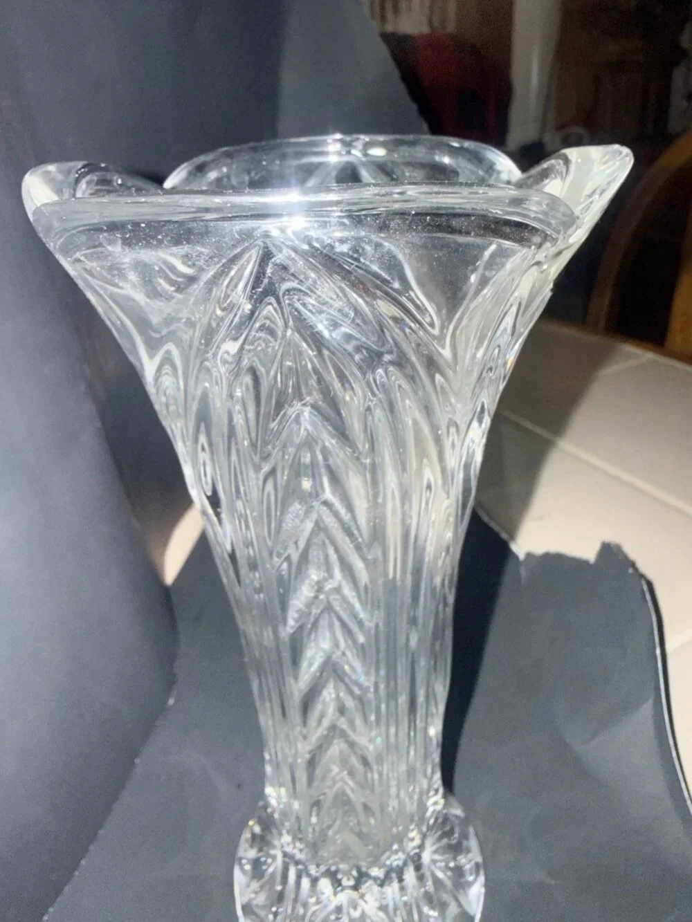 Bohemia 24% Lead Crystal Vase Czech Republic 10